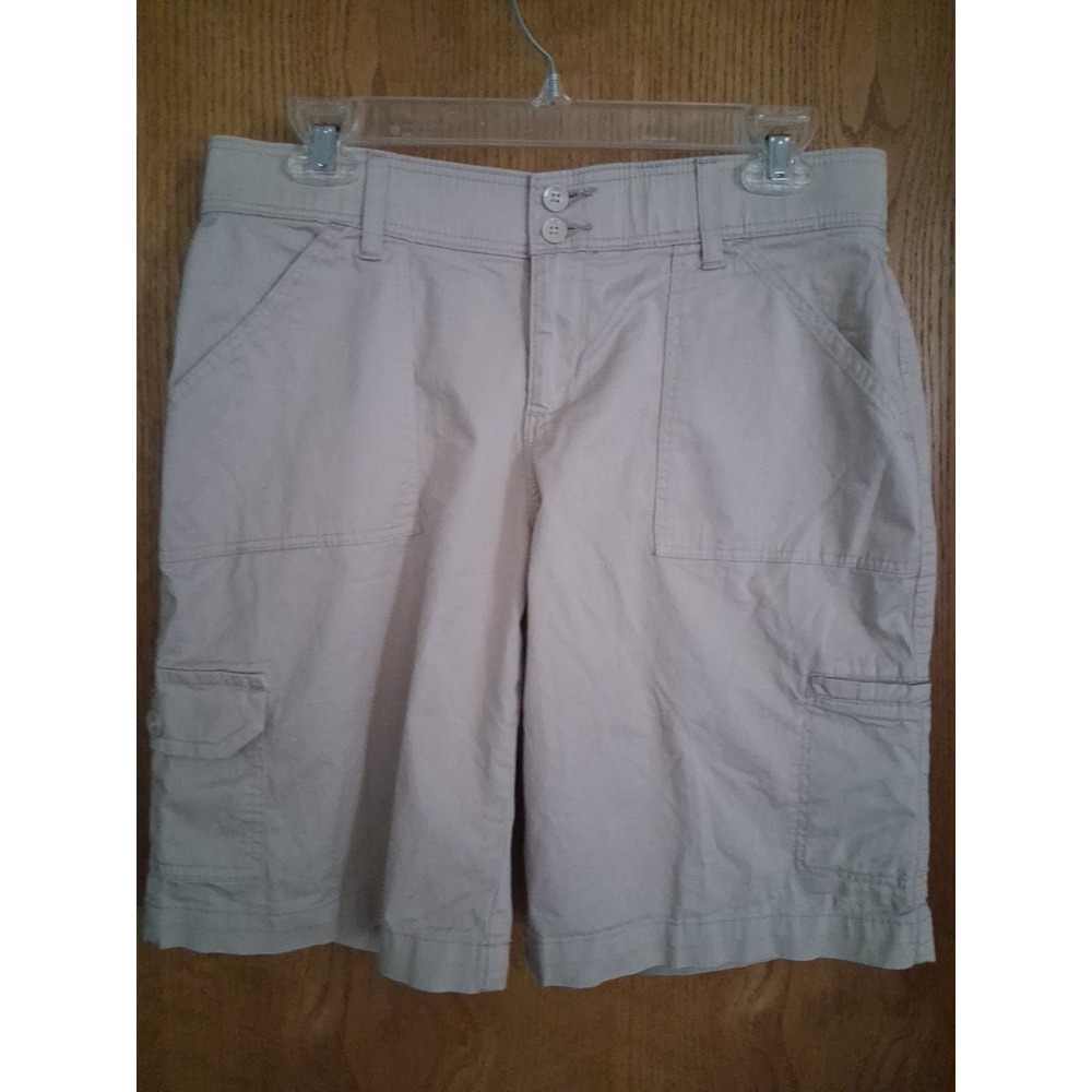 Lee Sinfully Soft Cargo Shorts Women's 8 Medium Tan Utility